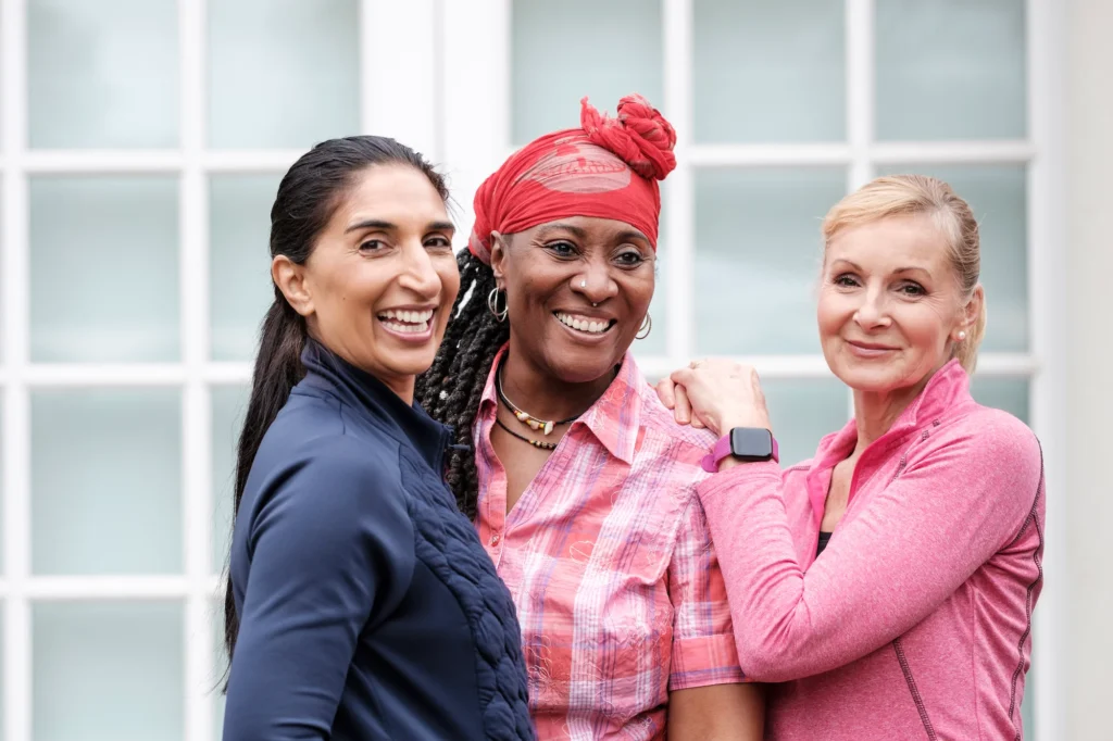 happy multiracial mature fitness women posing to c 2024 07 10 03 58 04 utc